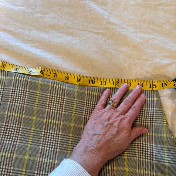 NWT Tahari ASL Women's Pleat-Front Plaid Skirt, size 8, Avocado/Lime,Preppy Fall - Picture 10 of 11